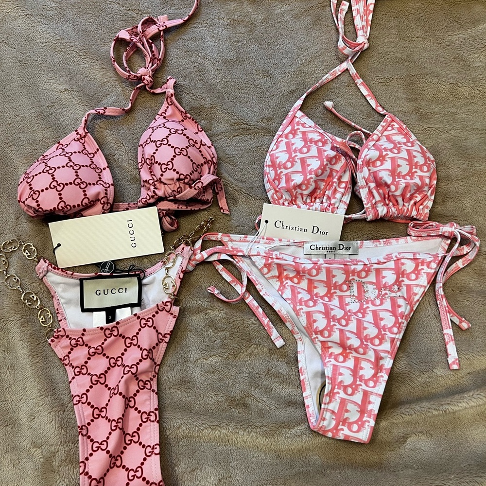 BUNDLE - Gucci Interlocking G Bikini AND Dior Diorissimo Bikini